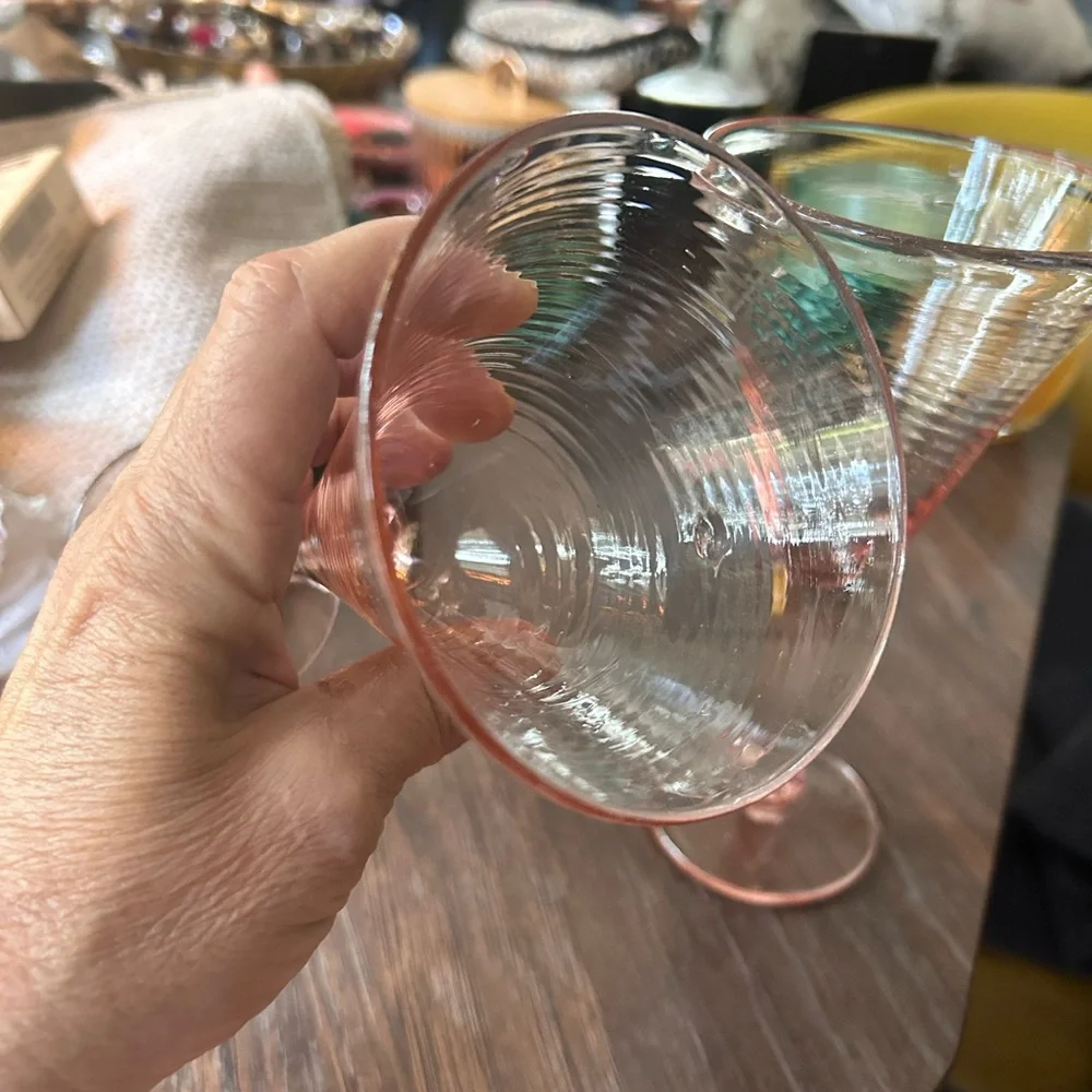 Vintage cocktail, glasses